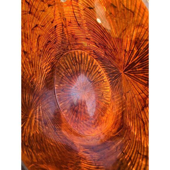 MCM Faux Tortoise Amber Lucite Waste Basket Swirl Translucent Amazing Design GUC - Picture 13 of 16